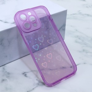 Futrola Heart Color za iPhone 14 Pro Max/ ljubičasta