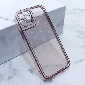 Futrola Heart za iPhone 12 Pro/ roze