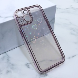 Futrola Heart za iPhone 14/ roze