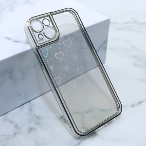 Futrola Heart za iPhone 14 Plus/ srebrna