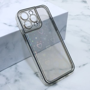 Futrola Heart za iPhone 14 Pro Max/ srebrna