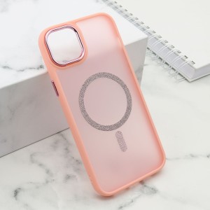 Futrola Shining Magsafe za iPhone 15 Plus/ roze