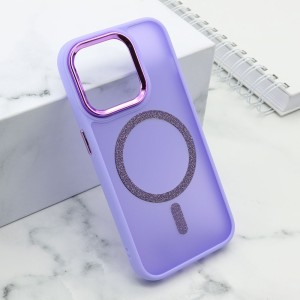 Futrola Shining Magsafe za iPhone 15 Pro/ ljubičasta