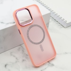 Futrola Shining Magsafe za iPhone 15 Pro Max/ roze