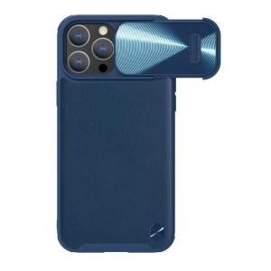 NILLKIN Maska Cam Shield Leather S za iPhone 14 Pro/ plava