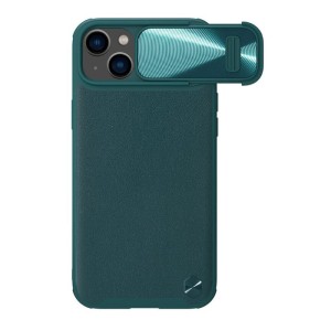 NILLKIN Maska Cam Shield Leather S za iPhone 14 Plus/ zelena