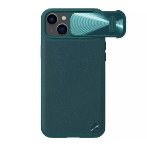 NILLKIN Maska Cam Shield Leather S za iPhone 14/ zelena