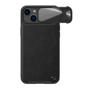 NILLKIN Maska Cam Shield Leather S za iPhone 14/ crna