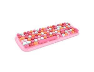 Moffii Retro bežična tastatura pink