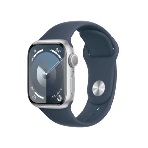 Apple Watch S9 GPS (MR913SE/A) 41mm M/L Silver with Storm Blue Sport Band pametni sat