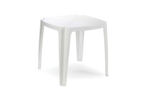 IPAE-PROGARDEN Baštenski plastični sto Tavolo - beli 75 × 75 × 72 cm