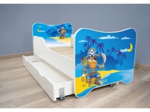 TOP BEDS Happy Kitty Dečiji krevet 140x70 + fioka Old Pirate