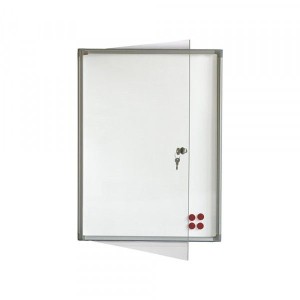 Tabla oglasna 2x3 GS42 2xA4 bela magnetna sa vratima i ključem 51X37