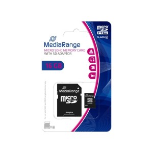 Mediarange 16GB (C10 MR958) memorijska kartica microSDHC class 10+adapter 