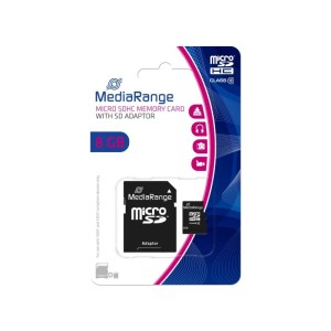 Mediarange 8GB (C10 MR957) memorijska kartica microSDHC class 10+adapter 