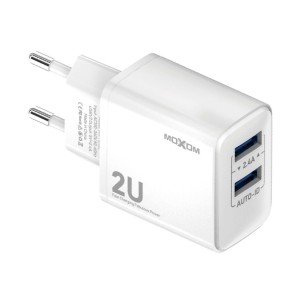 MOXOM Punjač MX-HC130 2.4A 2xUSB Micro/ bela