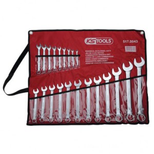 KS Tools set duplih okasto-viljuškastih ključeva, pod uglom 21-delni 6-32mm 517.0043