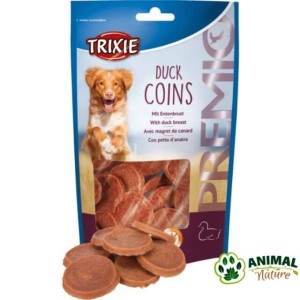Pačeći novčići poslastice za pse od 86% pačetine Trixie