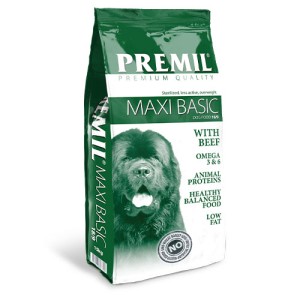 Premil MAXI BASIC - granule 18/9 - hrana za normalno aktivne i gojazne pse 2,5kg