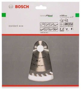 BOSCH List kružne testere Optiline Wood 2608642602/ 165 x 20/16 x 1/7 mm/ 36