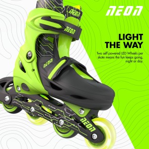 YVOLUTION Roleri Neon inline 34-37 zelni