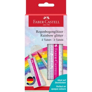 FABER CASTELL Glitter rainbow tube 2x12ml 125089