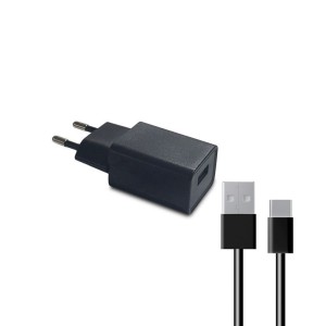 KSIX Kućni Punjač CONTACT LCCDC02 10W + Kabal USB-C 1m/ crna