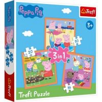 TREFL Puzzle Peppa Pig Druženje 3u1 (20/36/50 delova)