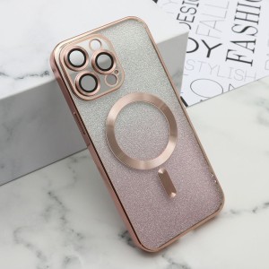 Futrola Glitter Magsafe za iPhone 15 Pro Max/ roze