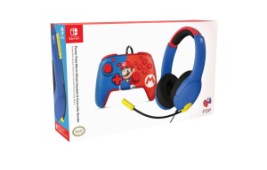 PDP Nintendo Switch Wired Airlite Super Mario gejmerski komplet slušalice+džojstik plavo crveni