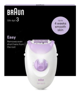 Braun Silk Epil 3 3 3-000 ljubičasto beli epilator