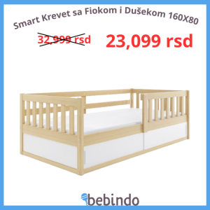 Smart Krevet Sa Fiokom i Dušekom 160X80
