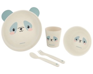 KikkaBoo Set posuđa od bambusa Panda Blue