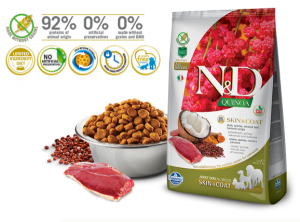 N&D Suva hrana Quinoa Skin&Coat Duck, Coconut-Curcuma 2,5 kg