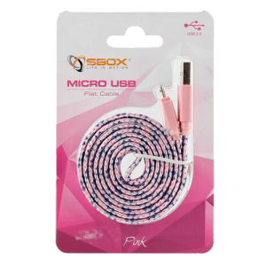 S-BOX Micro USB kabl, 1m (Roze) - 897