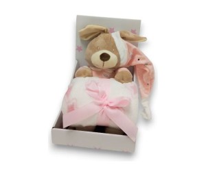BBO Plišana igračka i ćebence Sleeping Bear (20TB0167) - pink
