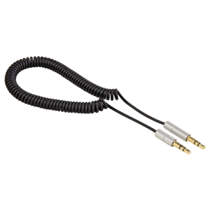 HAMA AUX audio kabl 3.5mm 3-pina m/m spiralni 1m (Crni) - 93775,