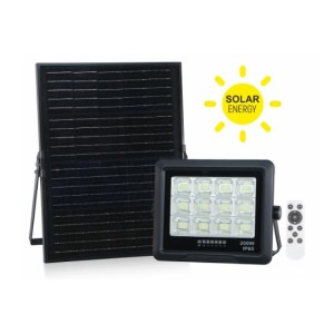 Solarni LED reflektor 200W crni 6500K sa daljinskim