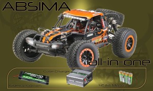 ABSIMA 1:10 EP Desert Buggy ADB 1.4 Orange 4WD RTR - Komplet Set