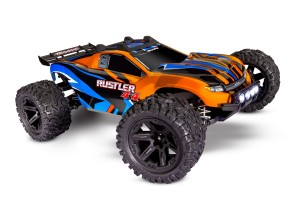 Traxxas Rustler 4x4 XL-5 Power Bundle - Orange with LED