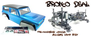 ABSIMA 1:10 CR3.4 Crawler Unapred sastavljena šasija BRONCO Style - Blue