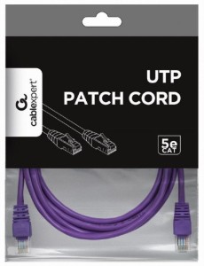 GEMBIRD PP12-2M/V Mrezni kabl/ CAT5e UTP Patch cord 2m purple