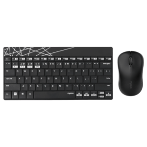 RAPOO Bežična tastatura i miš 8000M US (Crna)