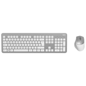 HAMA KMW-700 YU Srebrna/Bela Bežična tastatura i miš