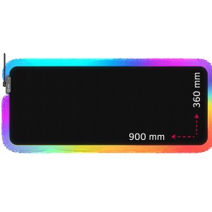 Lorgar Steller 919, Gaming mouse pad, High-speed surface, anti-slip rubber base, RGB backlight, USB connection, Lorgar WP Gameware support,