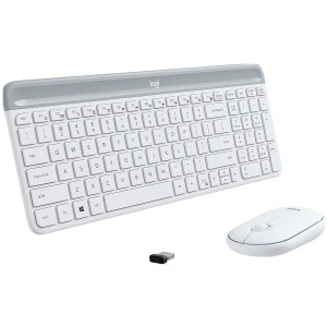 LOGITECH Slim Wireless Keyboard and Mouse Combo MK470-OFFWHITE-US INTL-2.4GHZ-INTNL ( 920-009205 )