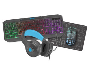 FURY THUNDERSTREAK 3.0, 4 in 1 Gaming Combo, RGB Keyboard (Antighosting, Spill Proof), Mouse (800-4000dpi, 6 buttons, Programmable, LED), H