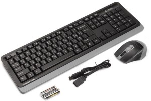 A4-FG1035 A4Tech Fstyler Bezicna tastatura YU-LAYOUT + bezicni mis USB, Grey