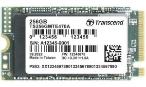 256GB, M.2 2242, PCIe Gen3x4, NVMe, 3D NAND, DRAM-less, Read up to 2000MB/s, Write up to 1700 MB/s, Single-sided ( TS256GMTE470A )