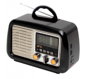 Prenosni retro radio prijemnik RRT2B 3W, FM, USB, microSD, Bluetooth, baterija 1200mAh